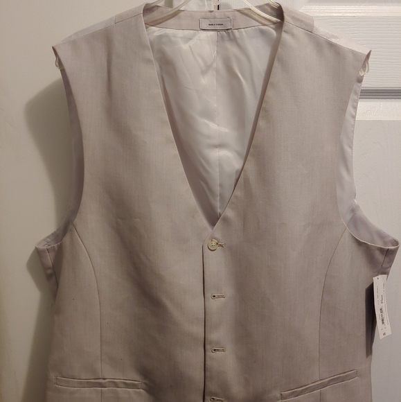 J. Ferrar Blazer Mens V-Neck Formal Suits Vest Top - Picture 2 of 7